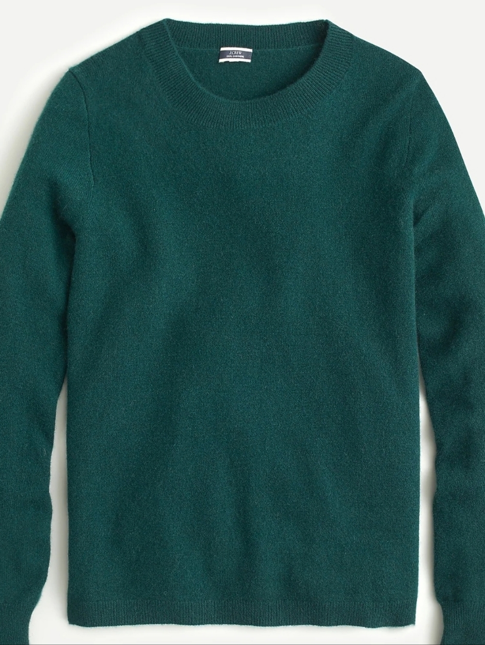 J. Crew Cashmere slim-fit crewneck sweater Grenn Size XL Womens